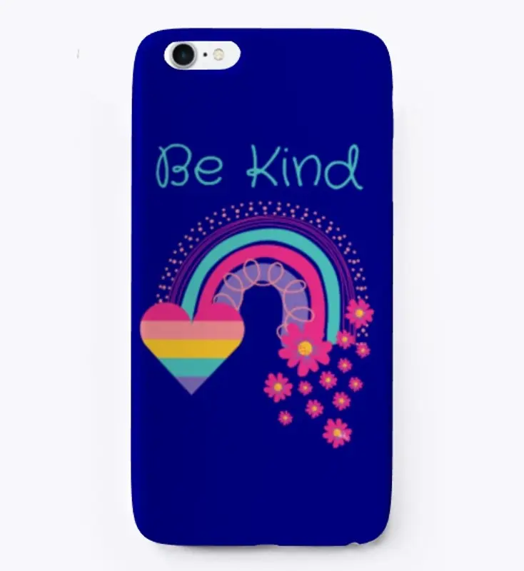 Be Kind Colorful Heart and Rainbow